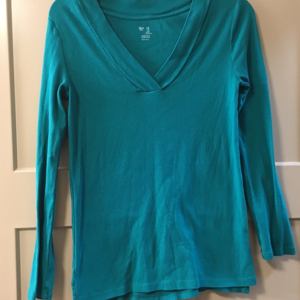 Gap Medium Teal Long Sleeve T-Shirt